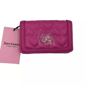 Juicy Couture Flawless Slim Elongated Bifold - Juicy Pink w\ Hearts
